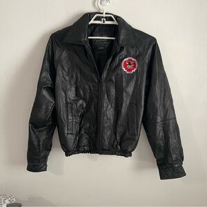 Vintage Navarre men’s leather jacket size medium men’s nation rifle association